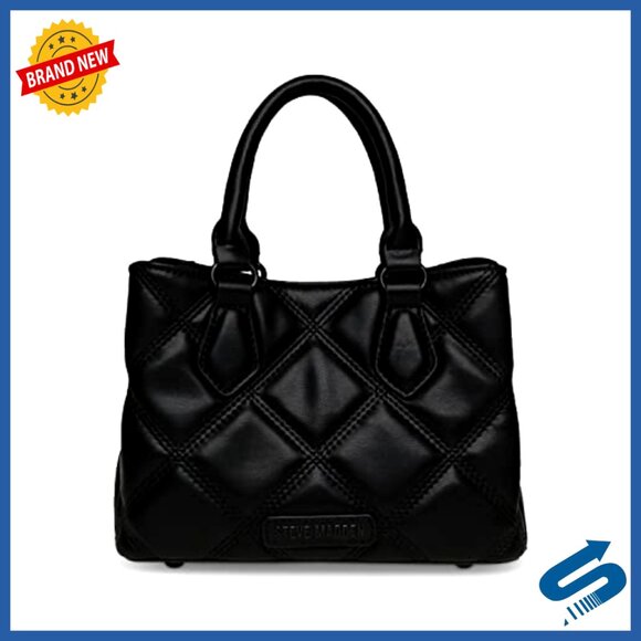Quilted Satchel with Removable Crossbody Strap, 8.5\